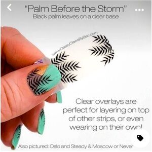 🎉3/$25  NEW Color Street dry nail polish strips * rare* Palm Before the Storm